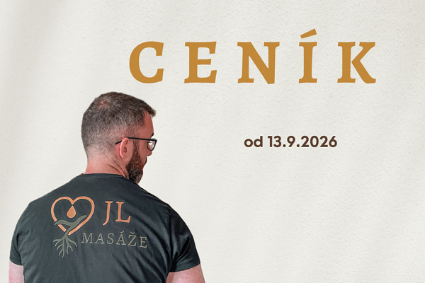 Nový ceník JL Masáže v Ostravě platný od 11. září 2026